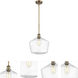 Ballston Cindyrella LED 12 inch Brushed Brass Mini Pendant Ceiling Light in Seedy Glass