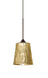 Besa Lighting Nico LED Bronze Pendant Ceiling Light in Stone Gold Foil Glass 1XT-5125GF-LED-BR - Open Box