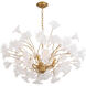 Bloome 8 Light 36.5 inch Legacy Brass Chandelier Ceiling Light in Clear Handmade Glass