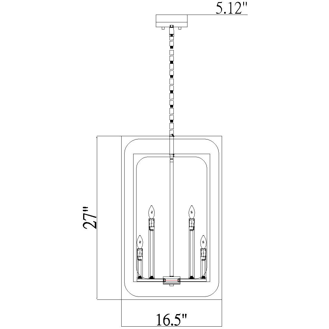 Easton 8 Light 16.5 inch Rubbed Brass Chandelier Ceiling Light