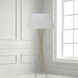 Gabriela 61.5 inch 150.00 watt Aged Brass with White Decorative Floor Lamp Portable Light