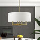 Cresthaven 4 Light 24 inch Antique Brass Pendant Chandelier Ceiling Light