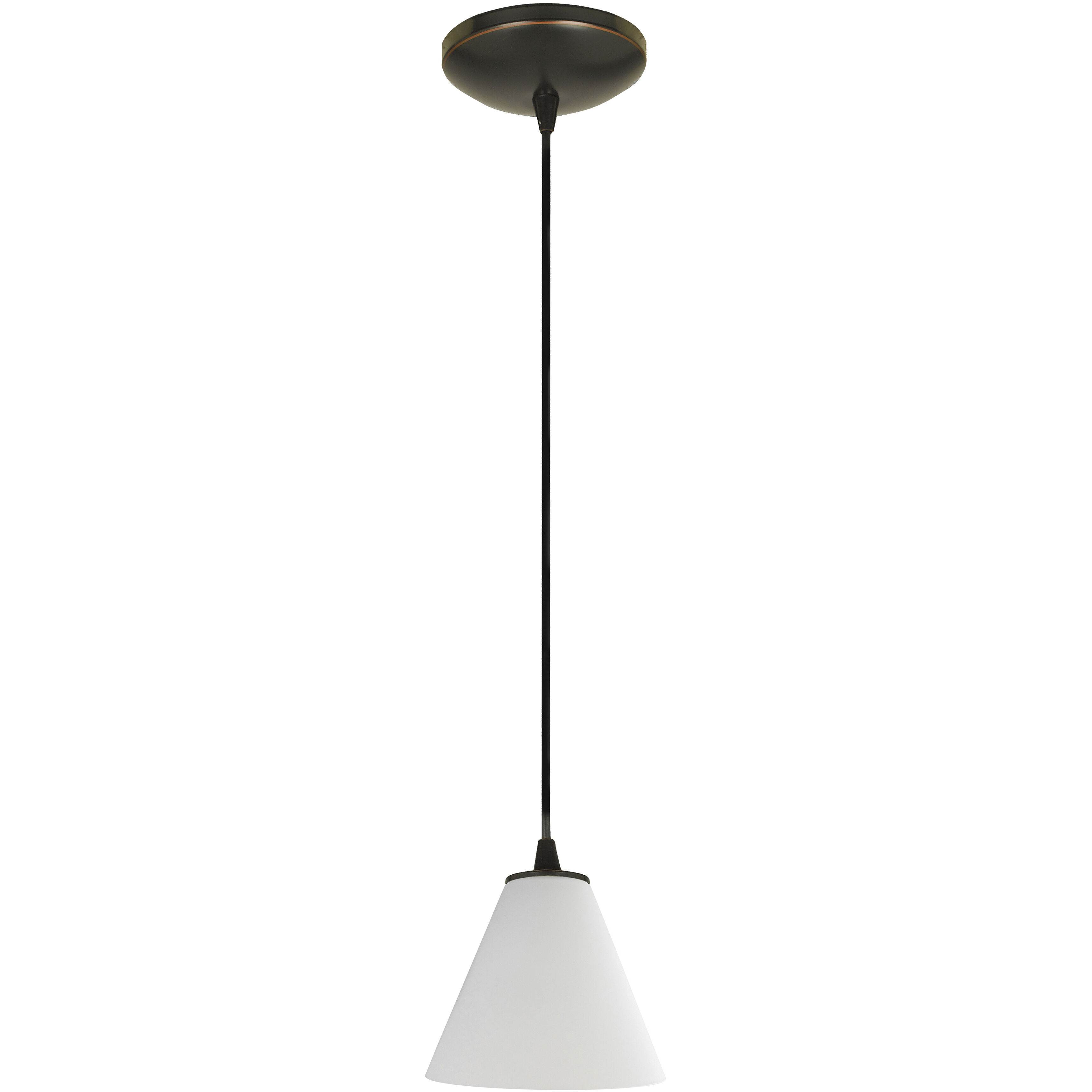 Martini 1 Light 7.25 inch Oil Rubbed Bronze Pendant Ceiling Light in White