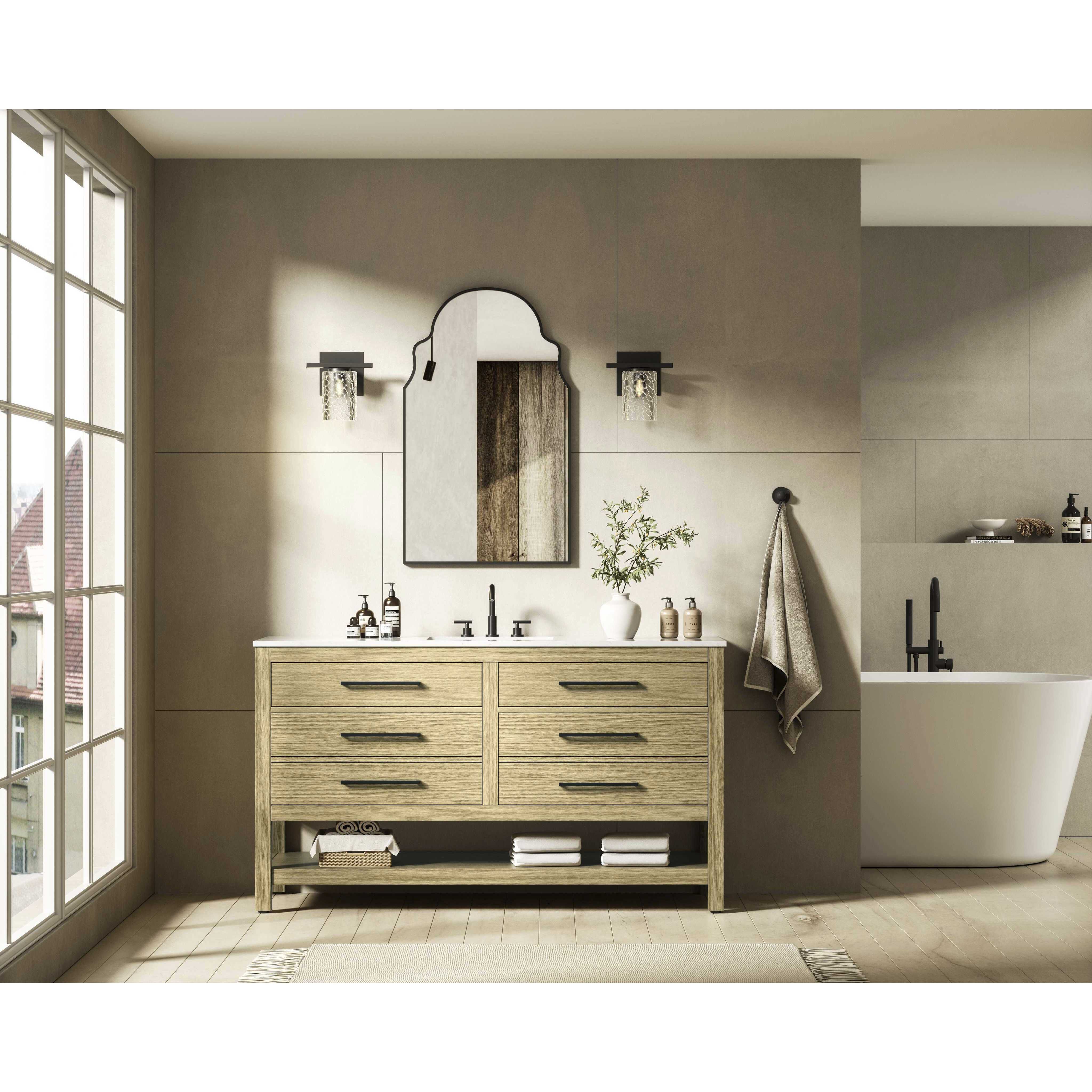 Karson 60 X 34 inch Honey Brown Bathroom Vanity Cabinet