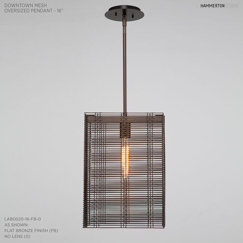 Downtown Mesh 1 Light 11.6 inch Beige Silver Pendant Ceiling Light in Exposed Bulb, Metallic Beige Silver, E26 Incandescent, Oversized