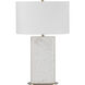 Irisa 26.75 inch 100 watt Honed White and Antique Brushed Brass Table Lamp Portable Light