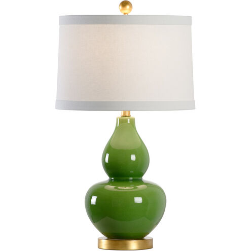 Chelsea House 27 inch 100.00 watt Green Glaze/Antique Gold Leaf Table Lamp Portable Light