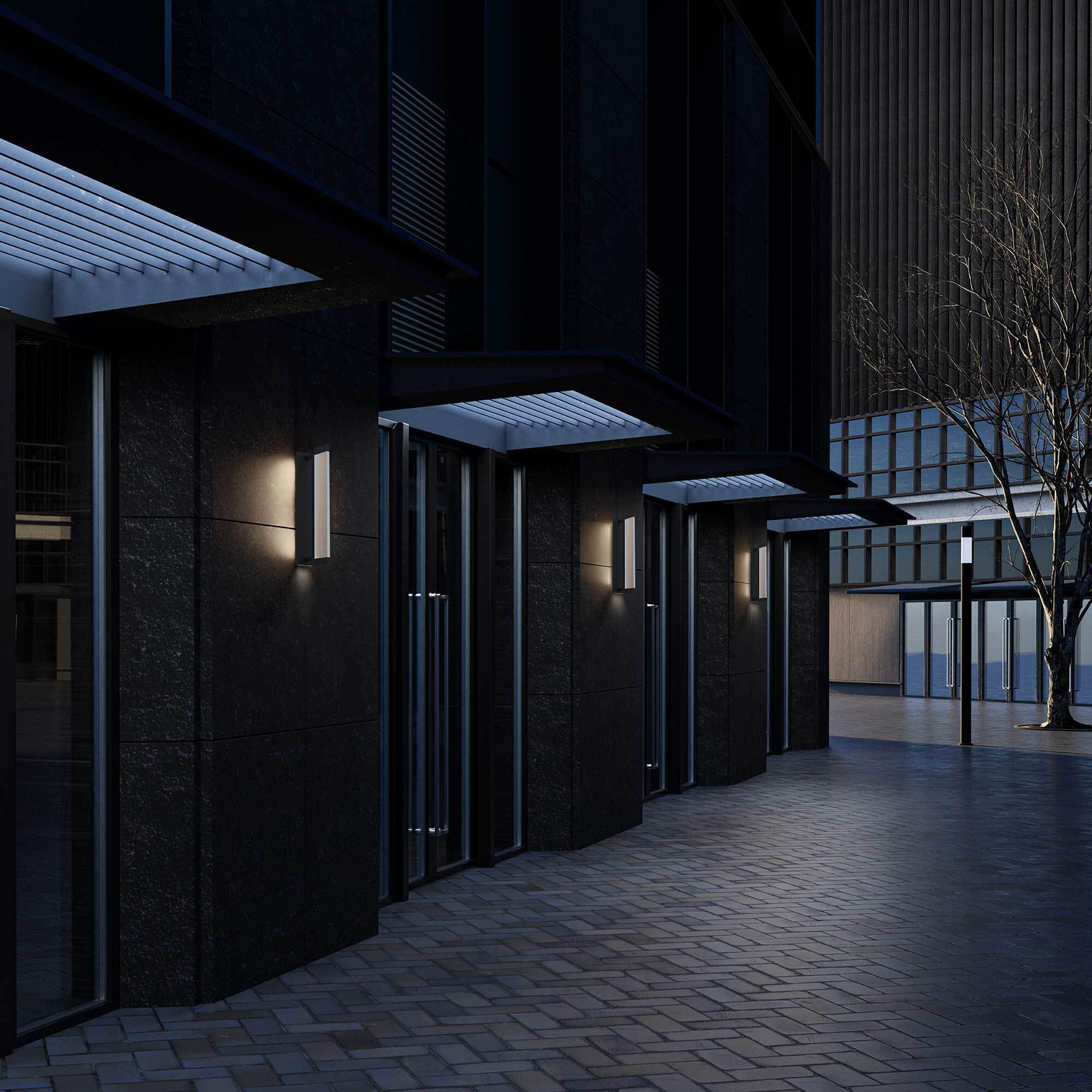 Solice LED 27 inch Sand Black Outdoor Wall Sconce