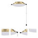 Universal Fan Light Kit LED Satin Brass Light Kit