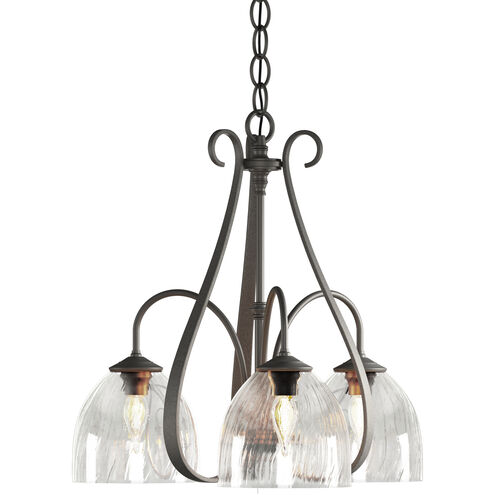 Sweeping Taper 3 Light 18.4 inch Natural Iron Chandelier Ceiling Light in Water