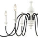 Val de Loire 8 Light 36 inch White Coral with Black Chandelier Ceiling Light