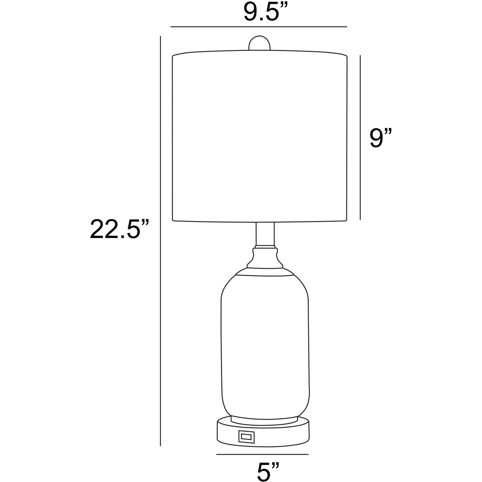Garton 22.25 inch 60 watt Nickel Table Lamp Portable Light