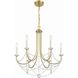 Delilah 6 Light 24 inch Aged Brass Chandelier Ceiling Light