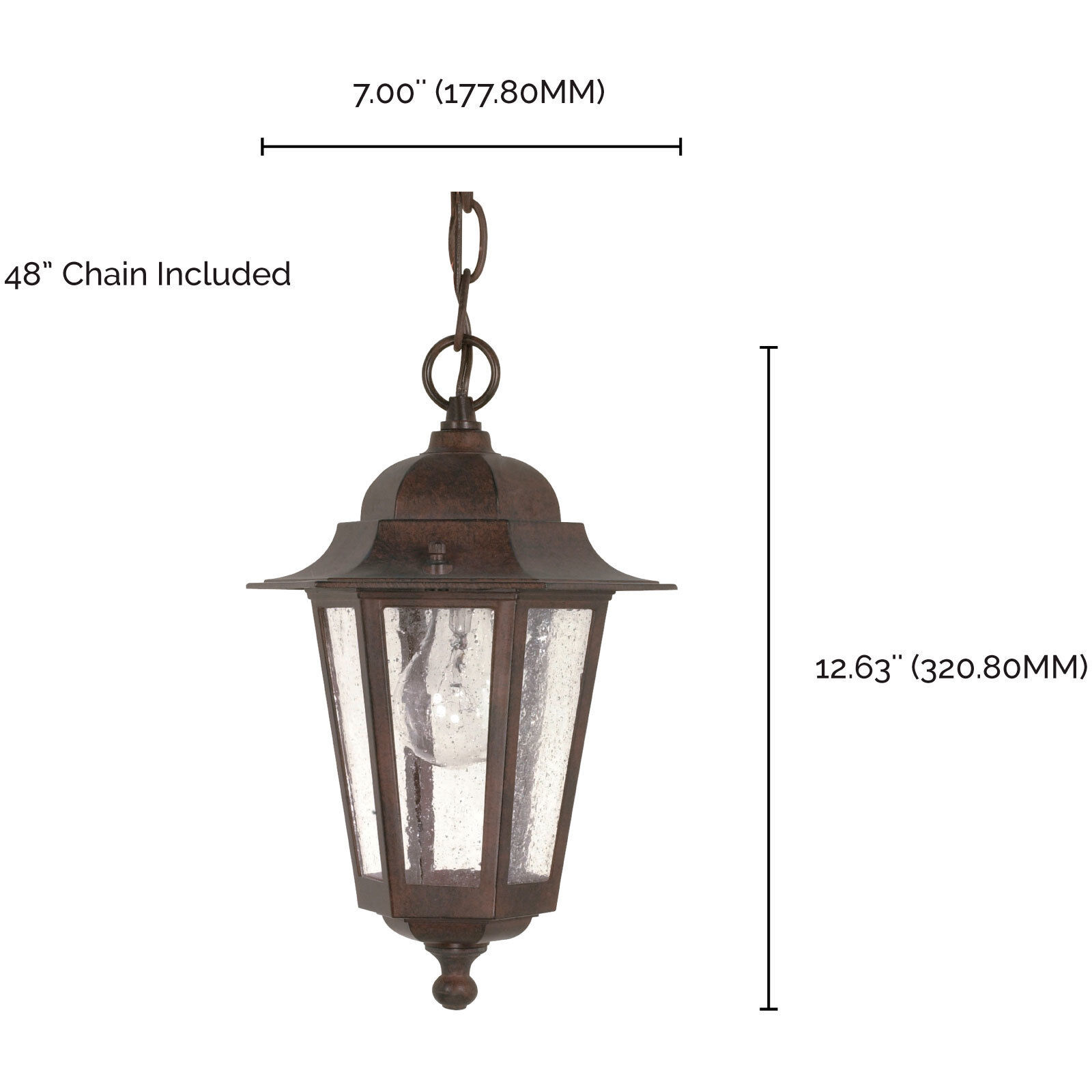 Cornerstone 1 Light 7 inch Old Bronze Outdoor Hanging Lantern