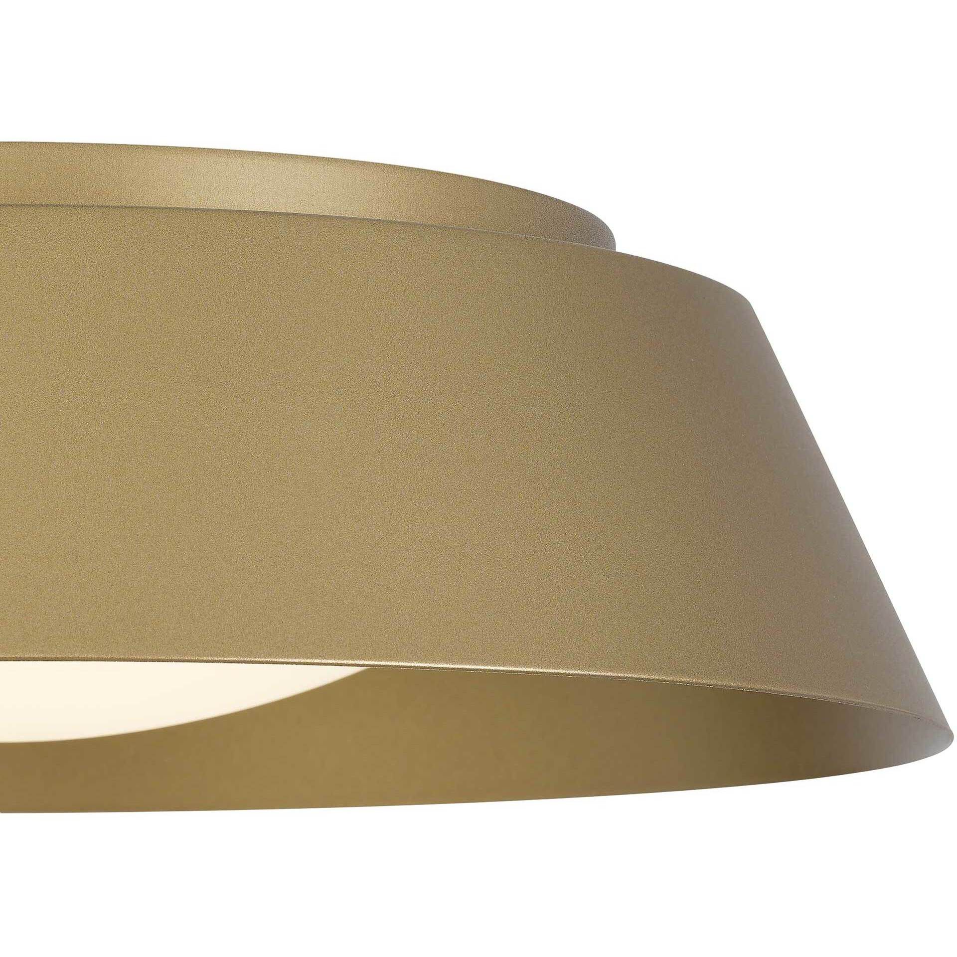 Pez LED 15 inch Painted Brass Outdoor Flush Mount