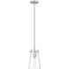 Kira 1 Light 5 inch Brushed Nickel Pendant Ceiling Light