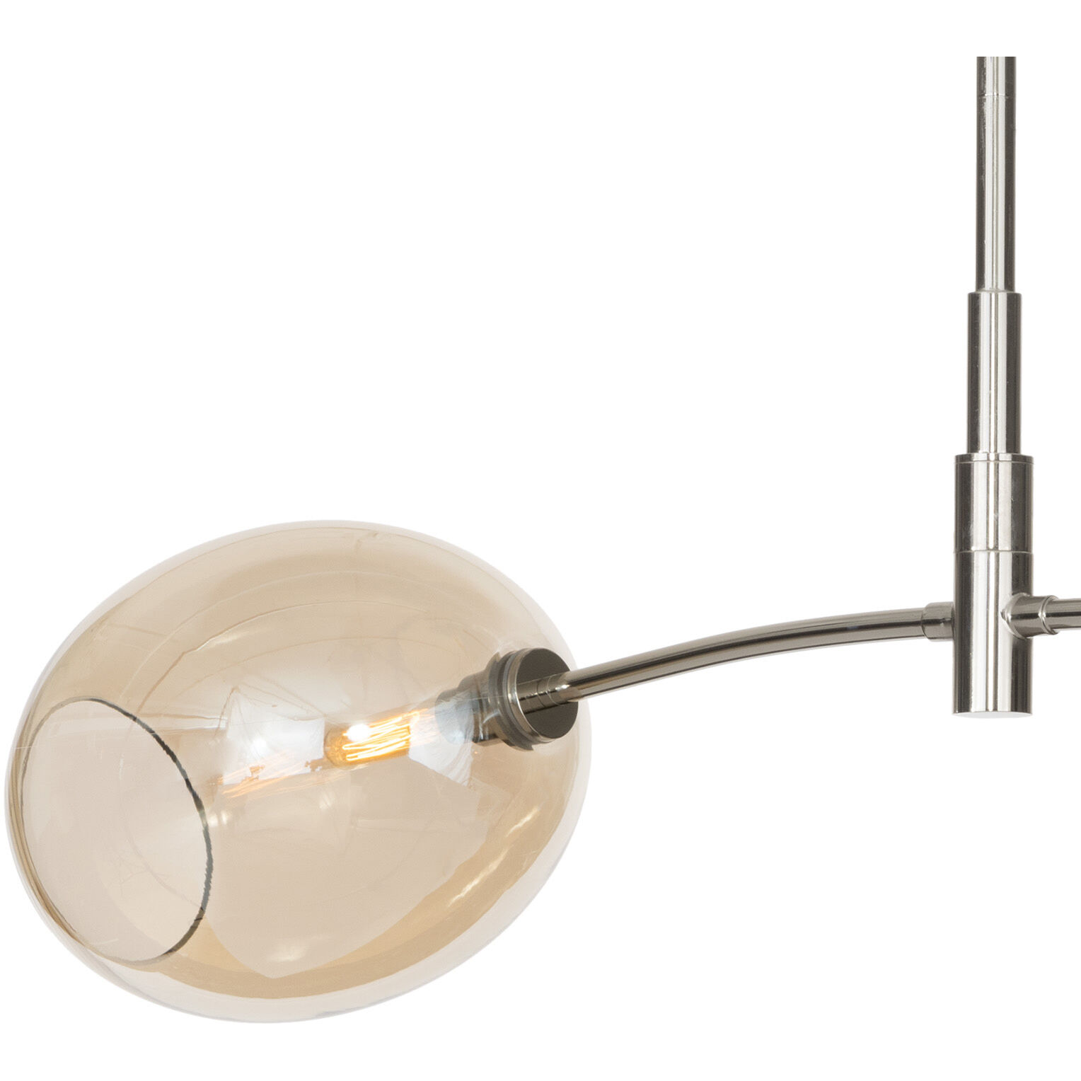 Artemis 2 Light 46.75 inch Polished Nickel Chandelier Ceiling Light in Champagne Glass