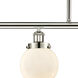 Ballston Beacon LED 48 inch Polished Nickel Island Light Ceiling Light in Matte White Glass