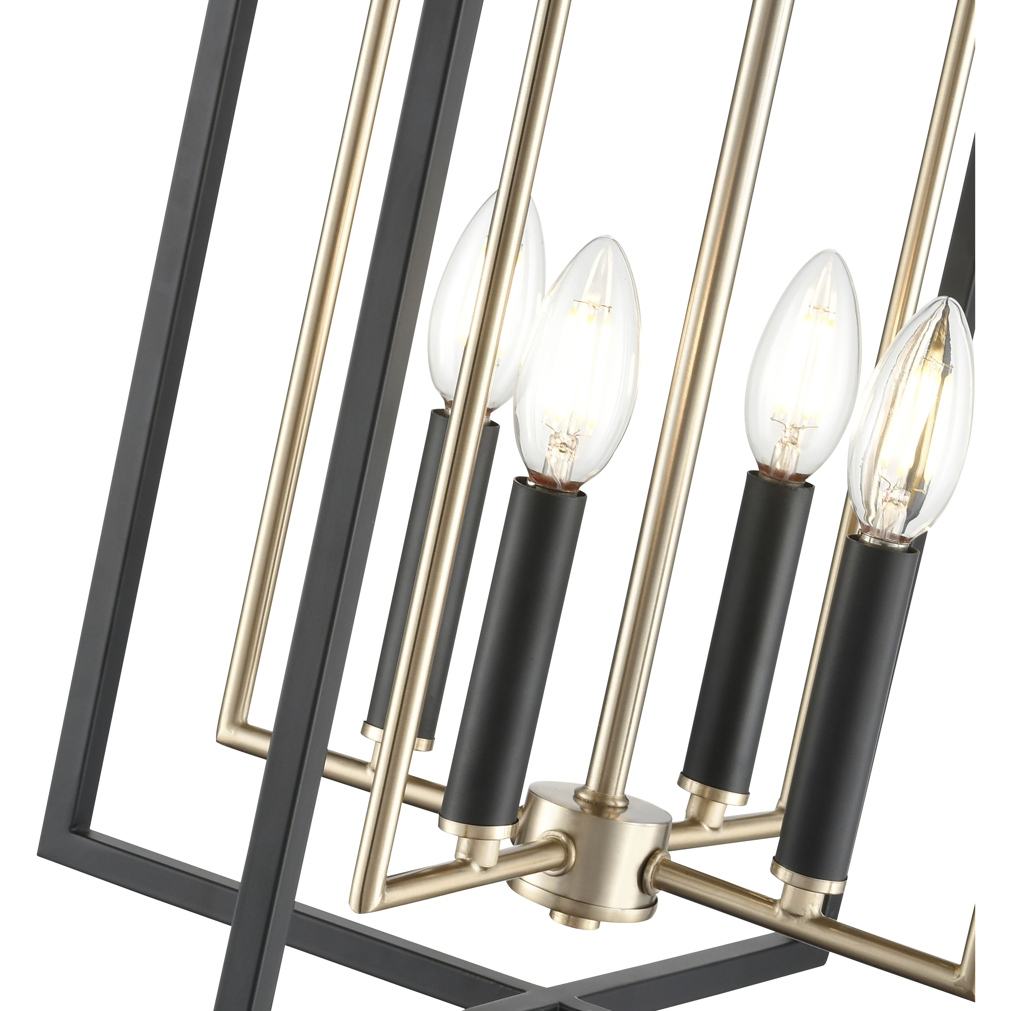Noelle 8 Light 20 inch Matte Black/Modern Gold Pendant Ceiling Light