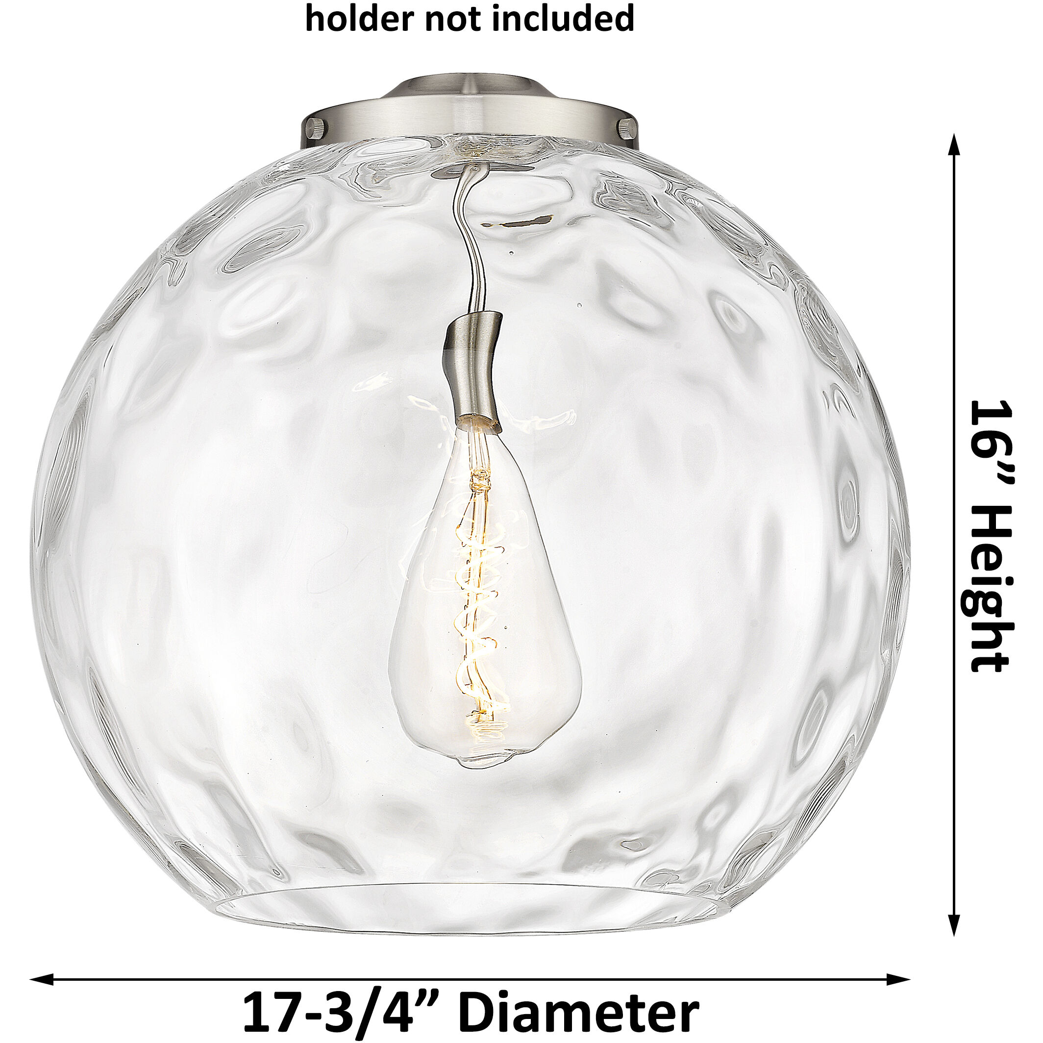 Ballston Athens Water Glass 3 Light 17.88 inch Antique Brass Statement Pendant Ceiling Light in Incandescent