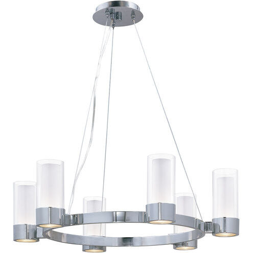 Silo LED 27 inch Polished Chrome Single-Tier Chandelier Ceiling Light