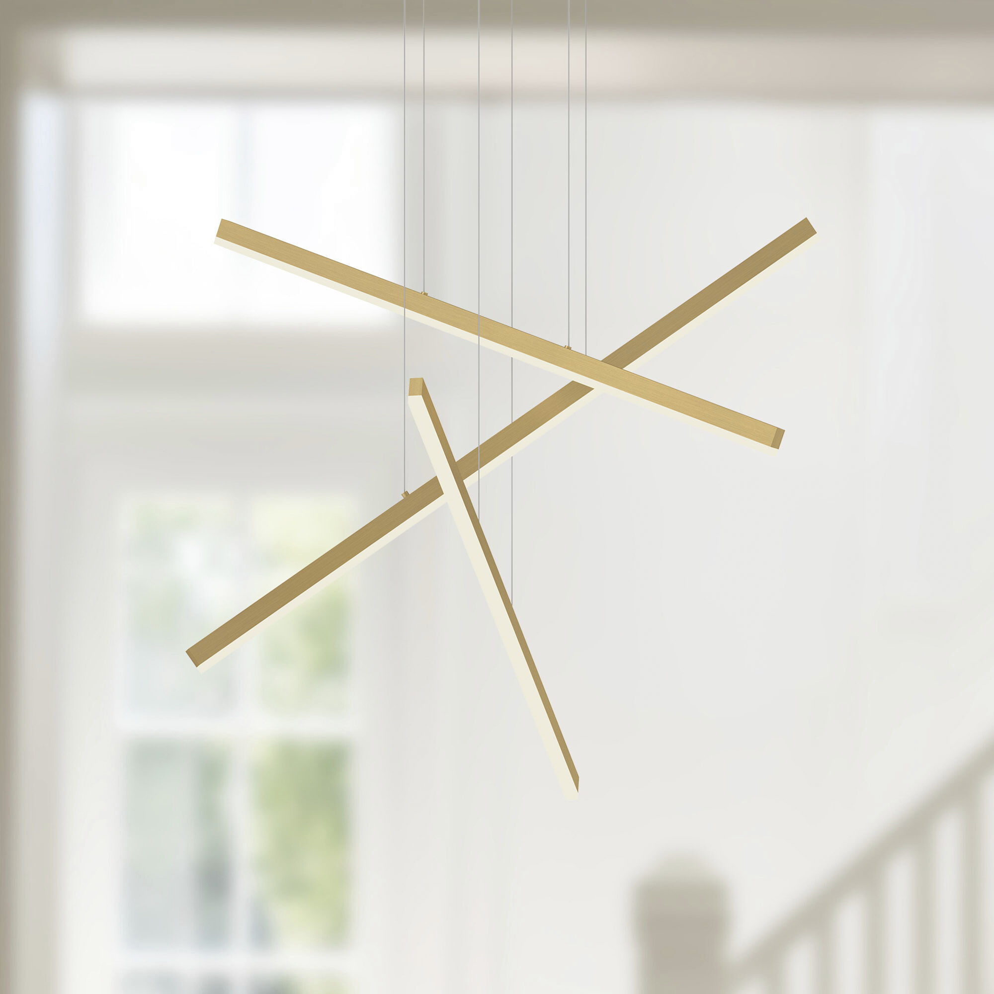 Vega Multi Pendant Ceiling Light in Brushed Gold