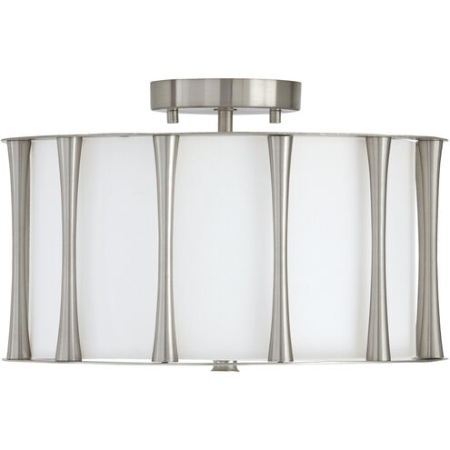 Capital Lighting Bodie 3 Light 15 inch Brushed Nickel Semi-Flush Mount Ceiling Light, Convertible Dual Mount 244631BN - Open Box