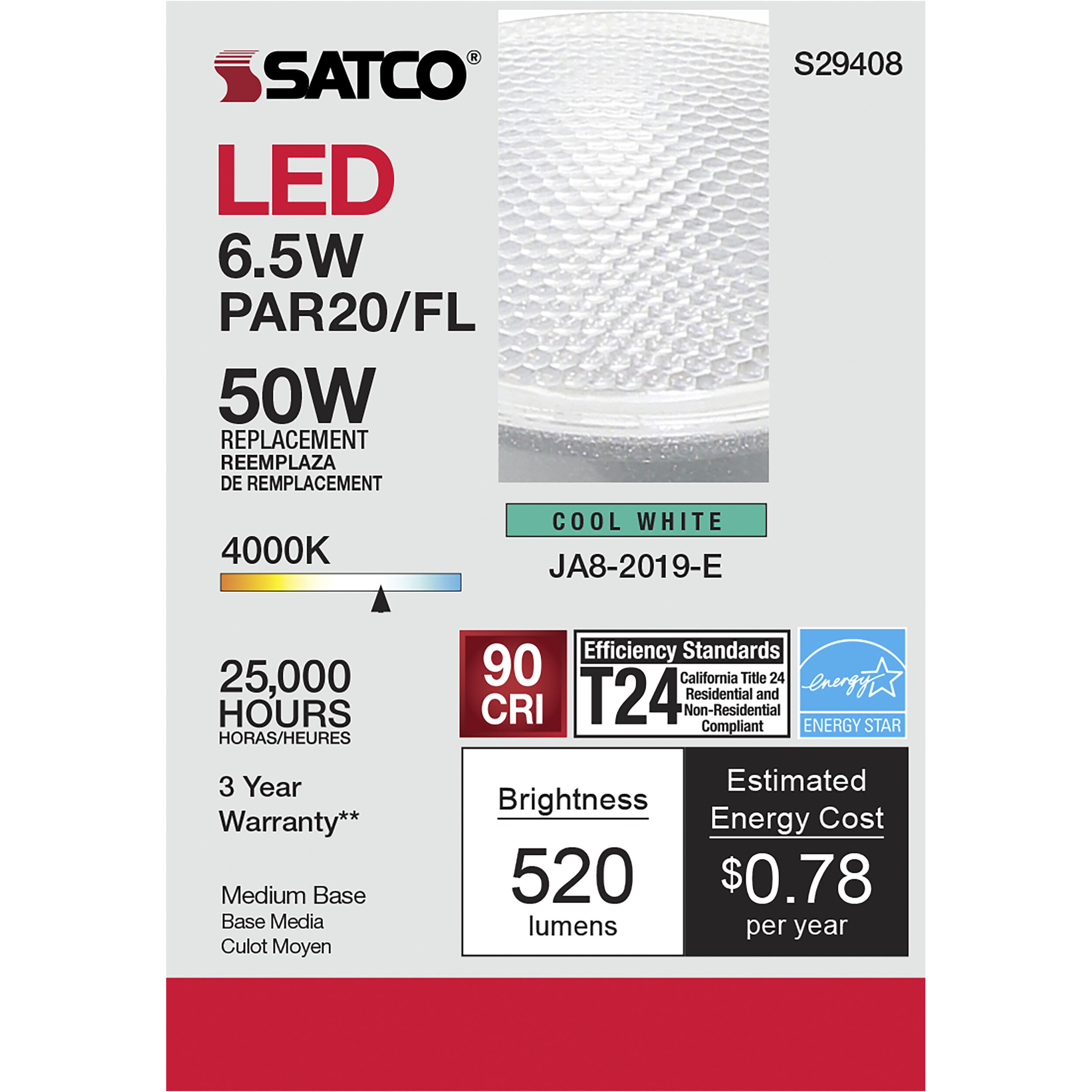 Lumos LED PAR20 Medium 6.50 watt 120 4000K LED Bulb