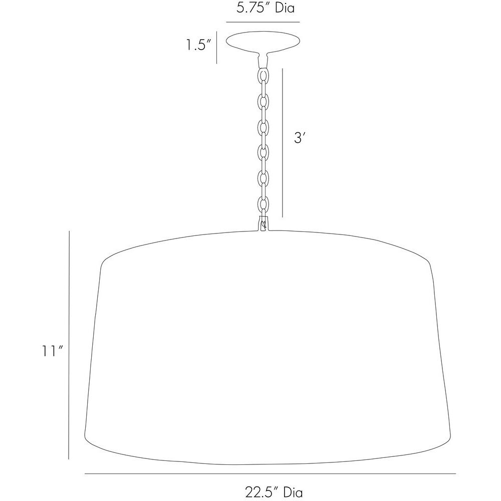 Anderson 3 Light 22.5 inch English Bronze Pendant Ceiling Light