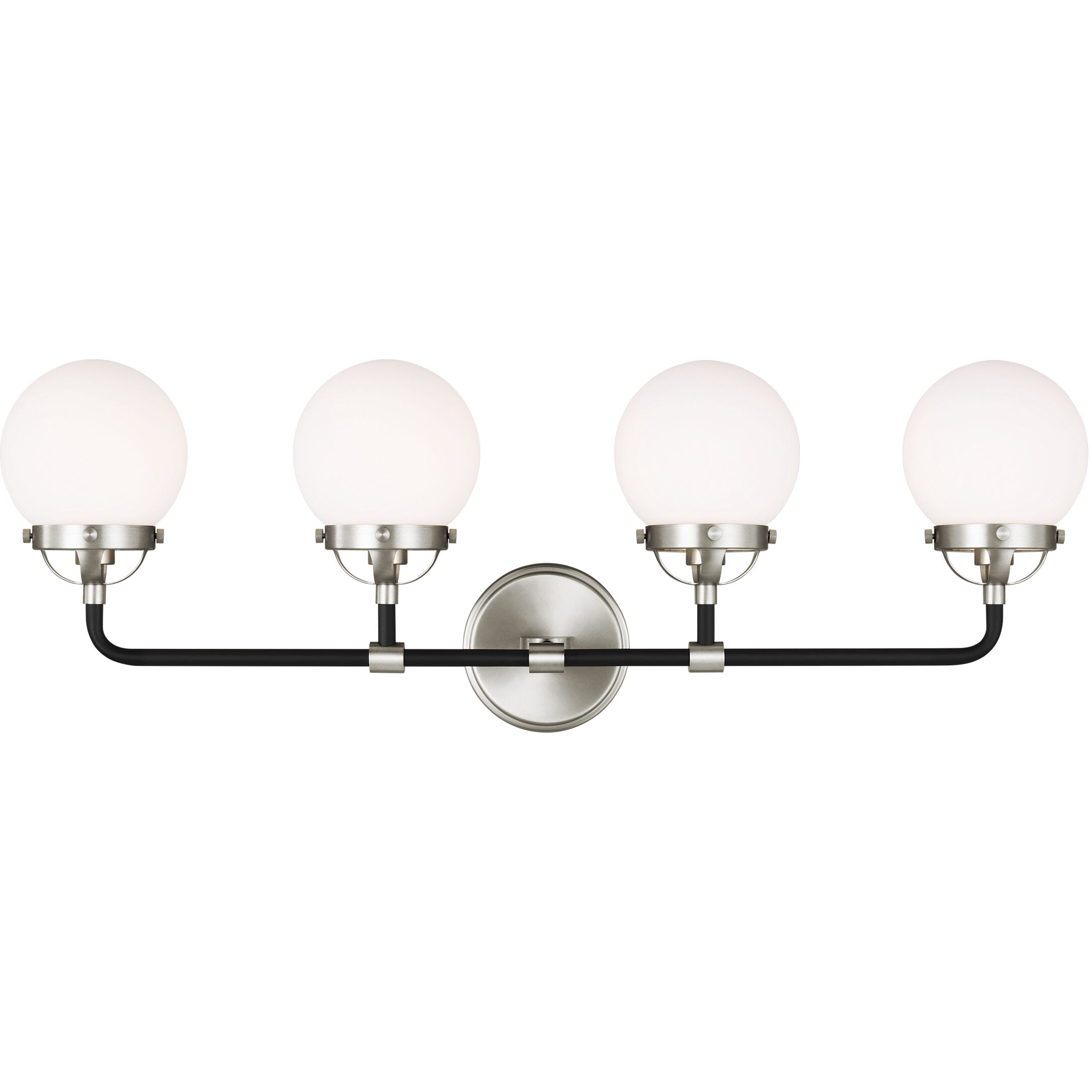 Ian K. Fowler Cafe Wall Bath Fixture Wall Light in Brushed Nickel