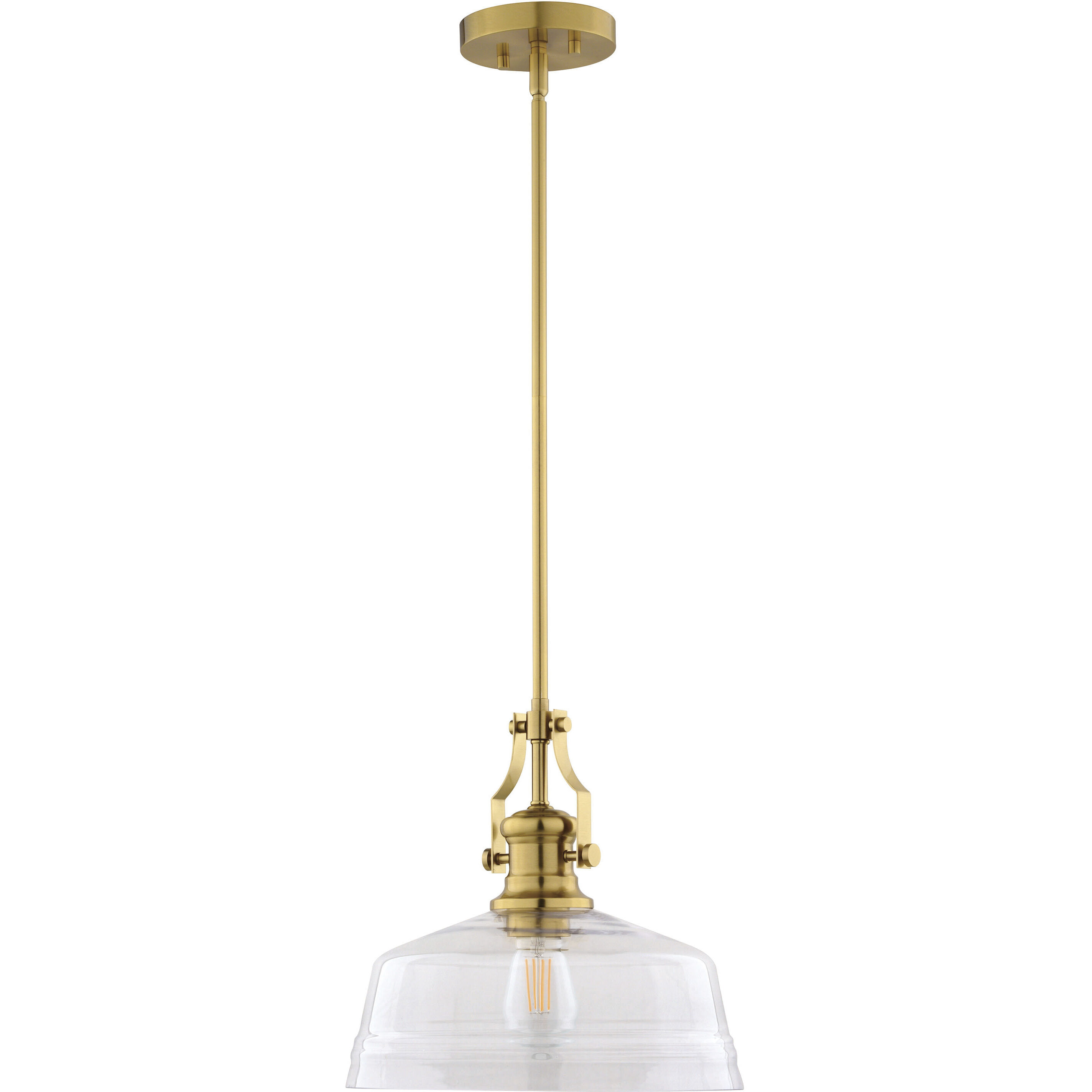 Beloit 1 Light 12 inch Brushed Gold Pendant Light Ceiling Light