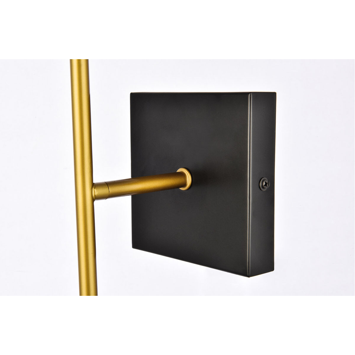 Neri 2 Light 7 inch Black and Brass Bath Sconce Wall Light