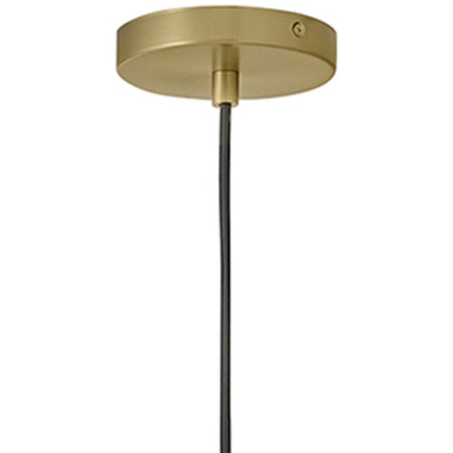 Lou 1 Light 22 inch Black with Lacquered Brass Pendant Ceiling Light