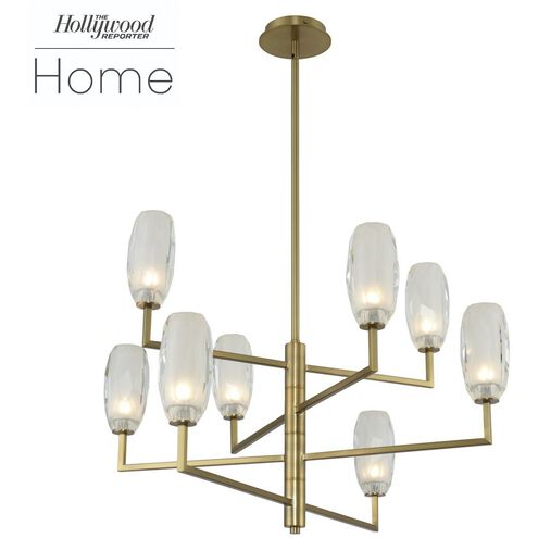 June LED 36 inch Winter Brass Chandelier Pendant Ceiling Light