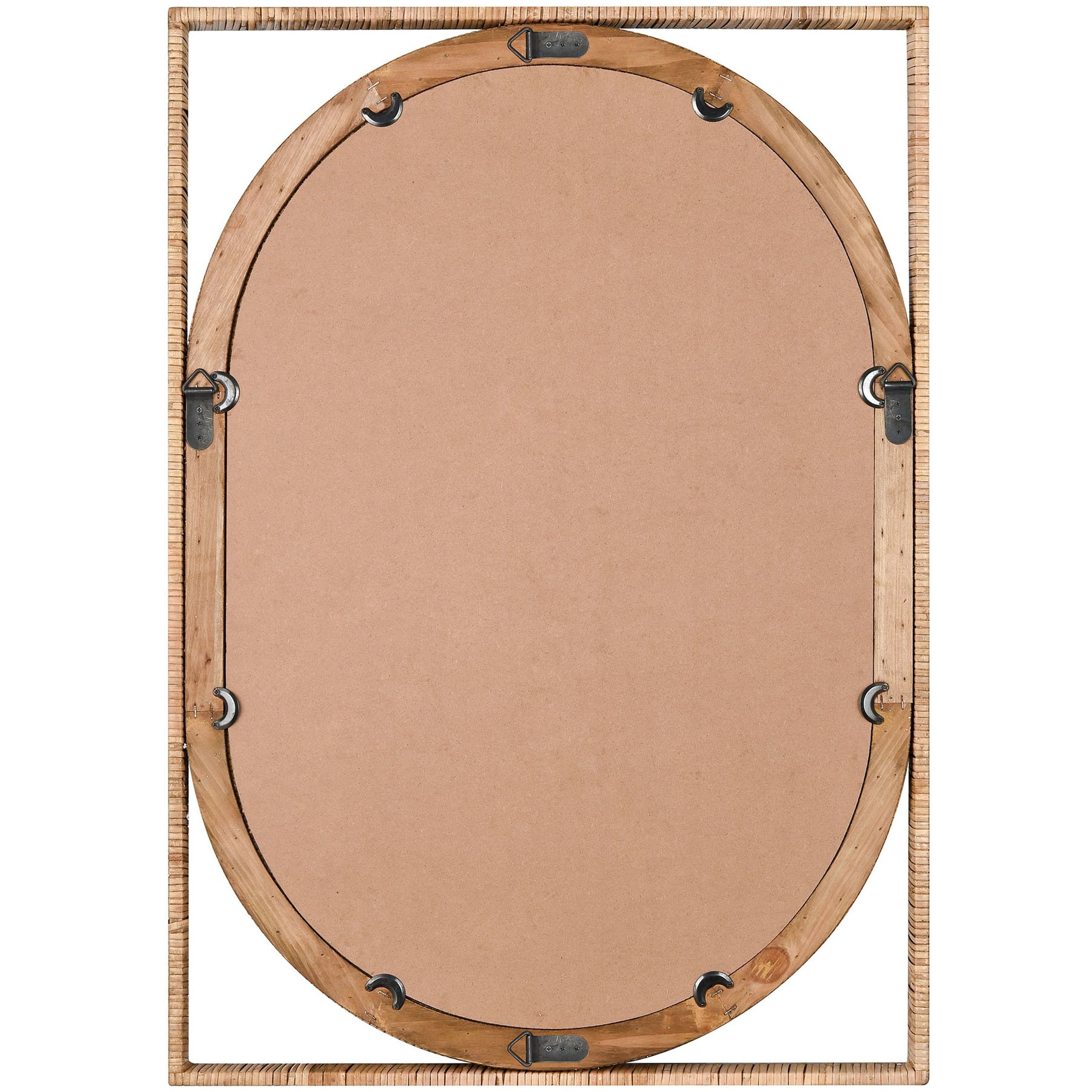 Baarlo 33.5 X 23.5 inch Natural with Mirror Wall Mirror