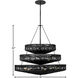 Ophelia LED 30 inch Black Chandelier Ceiling Light, Multi Tier