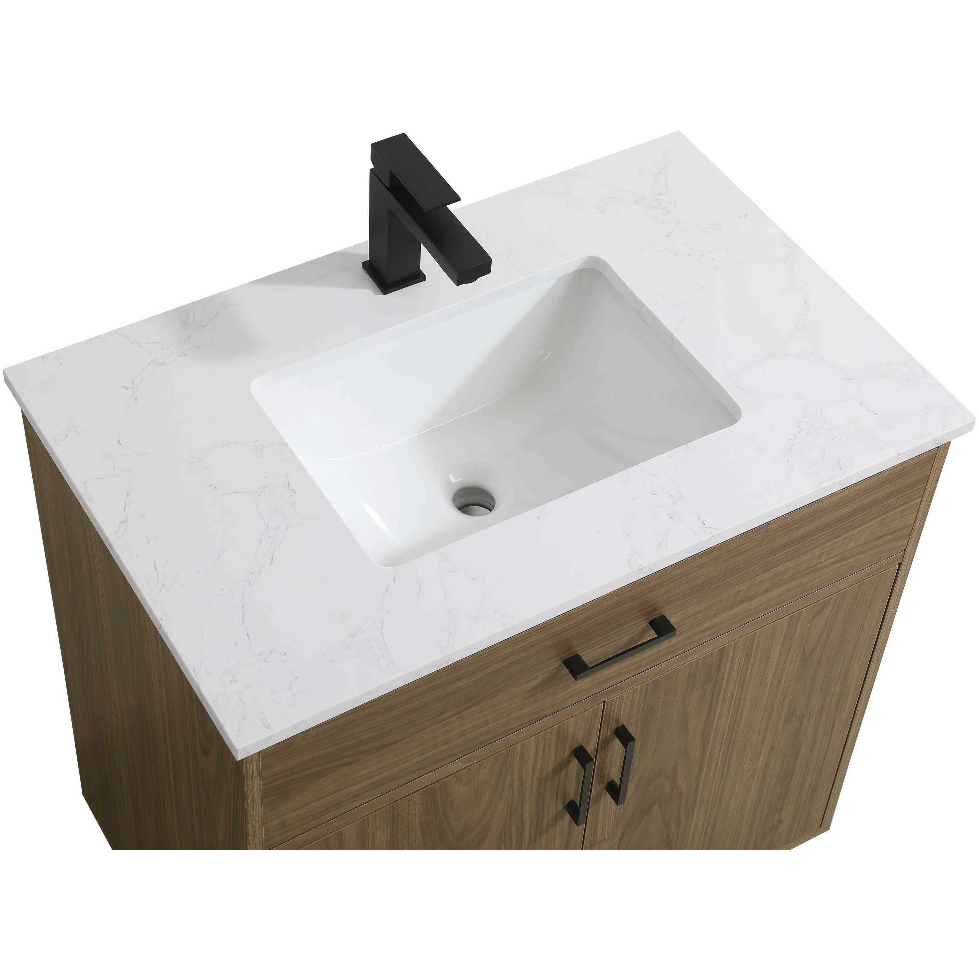 Chandler 30 X 34 inch Walnut Brown Bathroom Vanity Cabinet