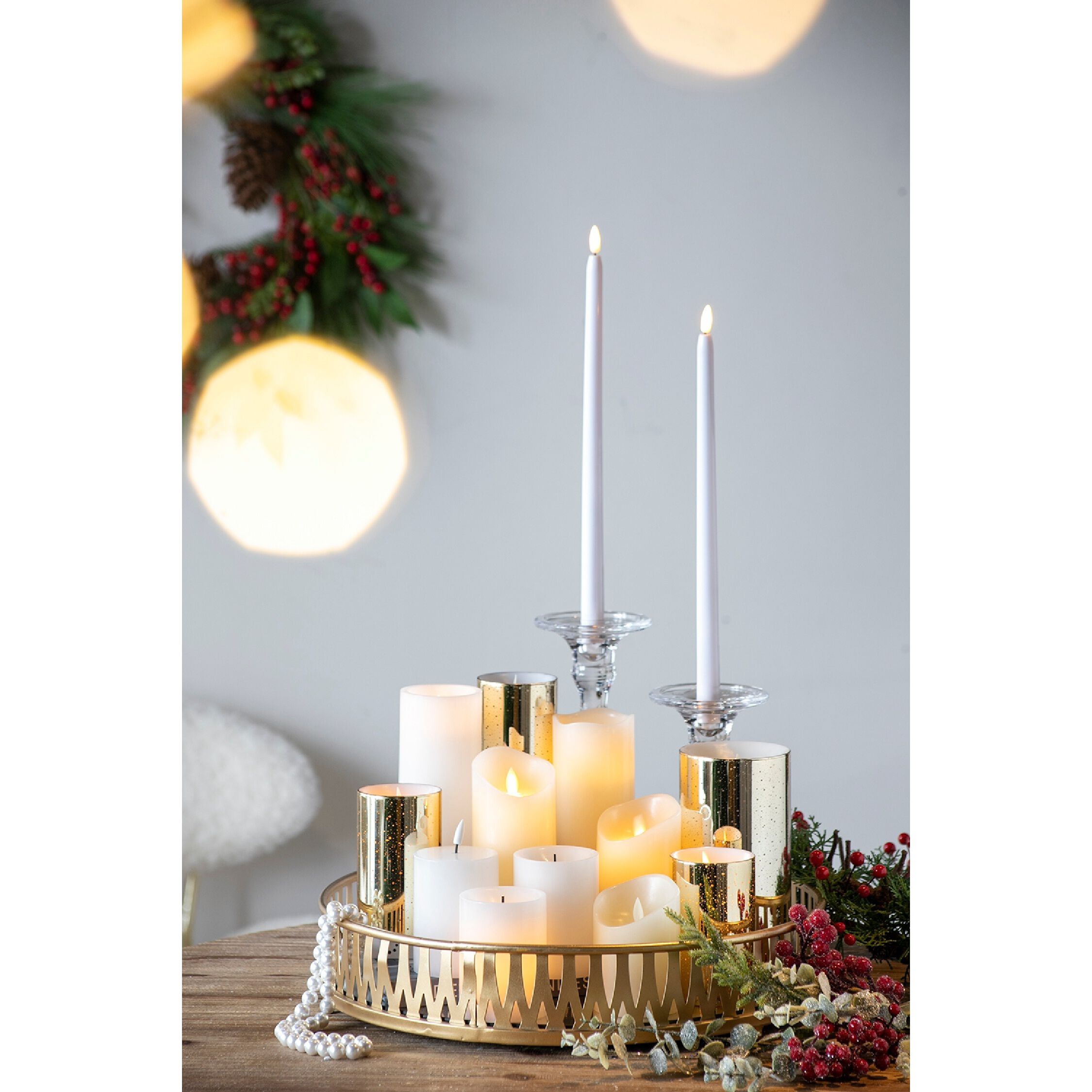 Speckled 5 X 3 inch LED Candle