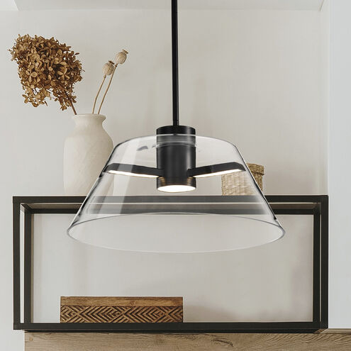 Edmond LED 17 inch Matte Black Pendant Ceiling Light