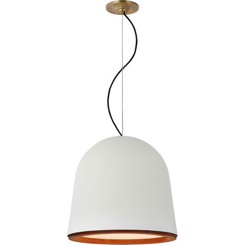 Marie Flanigan Murphy LED 17 inch Plaster White and Dark Teak Pendant Ceiling Light, Medium