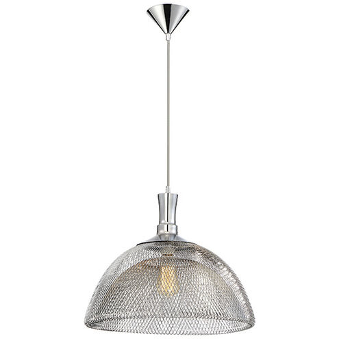 Filo 1 Light 18 inch Chrome Pendant Ceiling Light, Large