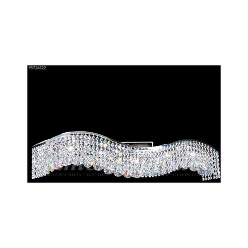 Fashionable Broadway 10 Light 36 inch Silver Vanity Light Wall Light