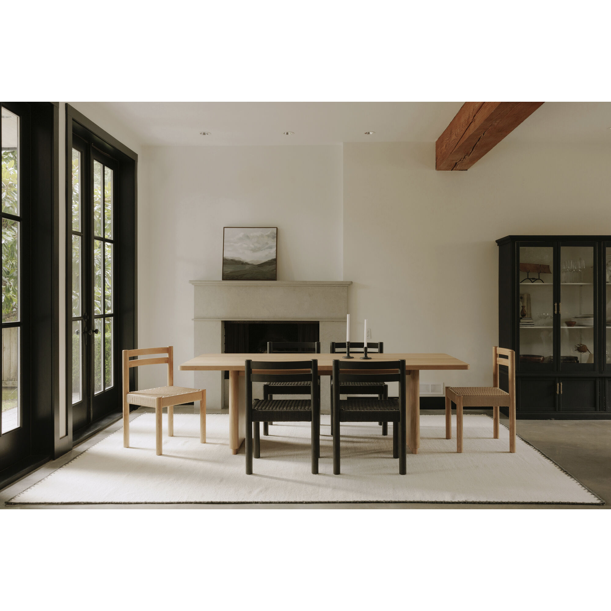 Round Off 88 X 39 inch Natural Dining Table, Small