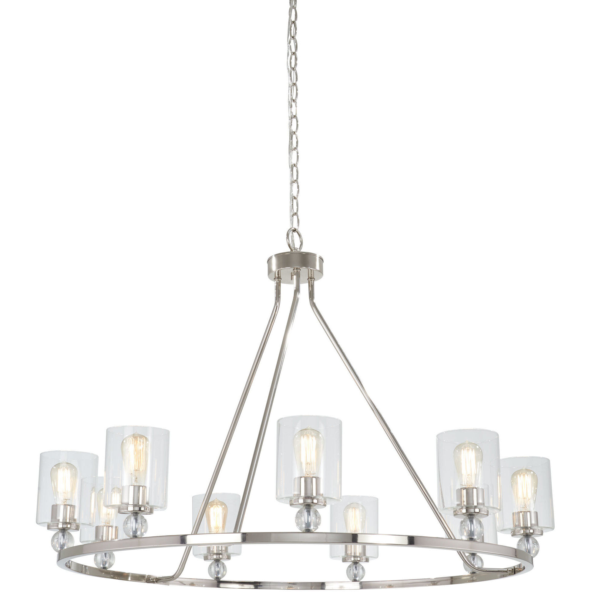 Minka Lavery 3087 613 Studio 5 9 Light 45 inch Polished Nickel