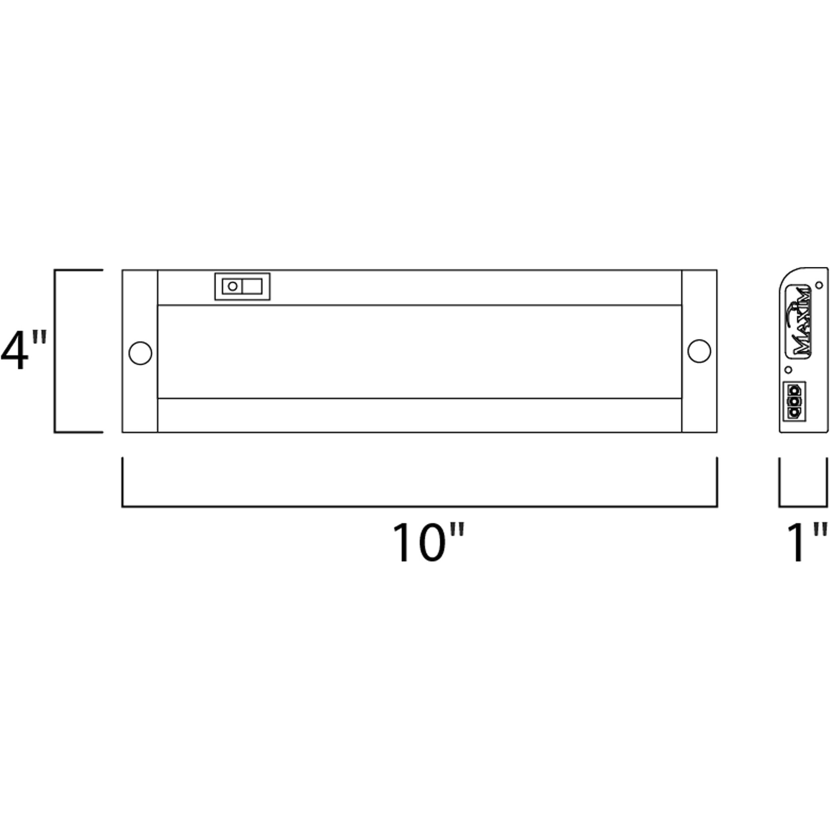 CounterMax MX-L120-EL 120 LED 10 inch Anodized Bronze Under Cabinet