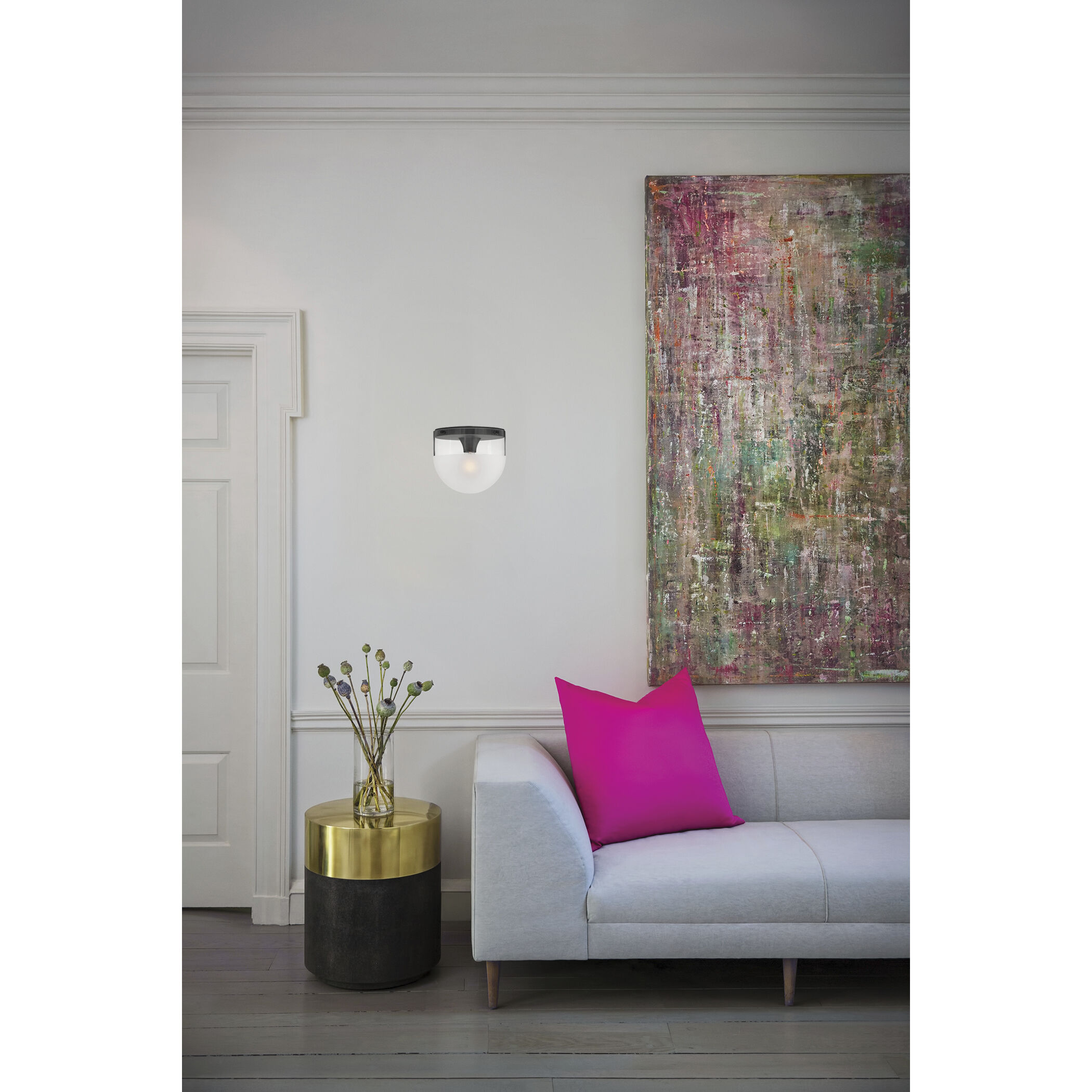 Beck 9 inch Black Indoor Flush Mount Ceiling Light