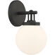 Ortesa 1 Light 6 inch Dark Matte Black Bath Sconce Wall Light