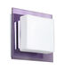 Alex LED 6 inch Chrome ADA Mini Sconce Wall Light in Opal/Amethyst Glass