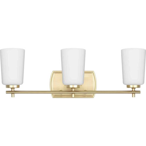 Adley 3 Light 23 inch Satin Brass Bath Vanity Light Wall Light