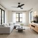 Avila 44 inch Midnight Black with Matte White Blades Ceiling Fan